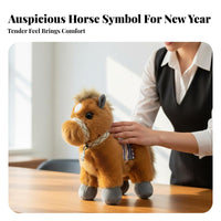 Chinese Astrological Horse Soft Toy Symbol of Good Fortune Astrological Horse Symbol Seasonal Holiday Stuffed Creature Blessing