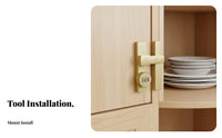 Easy Installation Drill-Tool-Less Combination Latch Zinc Alloy Construction Keyless Hasp Lock Heavy Duty 90 Degree Security Bolt Luminous Indicator for DIY Enthusiasts, Office Workers, Bathroom, Closet, Bedroom, Refrigerator