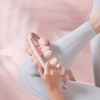 Textured Rollers Double-Layer Roller Leg Massager Surrounding Loop Leg Massager Curved Handles
