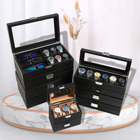 30-Slot Large Capacity Watch Display Tray for Live Streaming and Street Vending