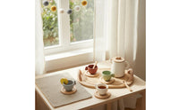Easy Grip Handle Kids Afternoon Tea Set Unbreakable Silicone Tea Party Set Polished Polished Edges