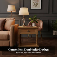 two-levellevel Bedside Table Vintage design 2-Tier Small Table Farmhouse Aesthetic
