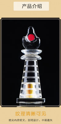 Crystal Relic Pagoda with Scripture, for Buddhist Altar