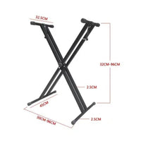 X-Frame Keyboard Stand Adjustable Double-Braced Keyboard Stand Reinforced Lightweight for Keyboardists, Home Practice