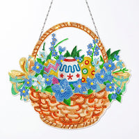 DIY Crystal Art Wreath Single-Sided Design Easter Hanging Decoration Sparkling Rhinest Single S DIY Rhinest Single Art Wreath for Crafters, Teens