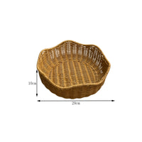 Wavy Rim Fruit Bowl Minimalist Design Household Storage for Living Room, Desktop