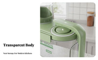 Safe Sealed Grain Dispenser Clear Body Plastic Rice Storage Bin Transparent Design for Kitchen Countertop