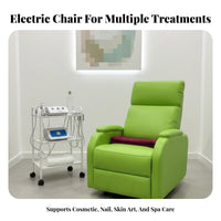 Multi-Functional Motorized cosmetic Lounger Fully Reclinable Salon Equipment Electric Adjustment Treatment Couch Ergonomic Support for Nail technicalnicians, Lash Artists, Estheticians, Eyelash Studios, Cosmetic Clinics, Spas