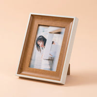 Photo Frame for Home Decor with Handcrafted Resin Vintage Design, Picture 6x4 to for Family Dual Orientation Stand or Wall Mount