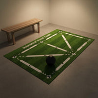 Indoor Soccer Practice Mat Numbered Path Design Kids Soccer Training Rug Easy to Use Football Skill Practice Carpet for Home