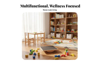 Sturdy Wood Construction Wooden Balance Board Supports Full-Body Workouts Non-Slip Wobble Board Floor-Friendly Base Core Strength Instructor 360-Degree Rotation for Children, Beginners, Seniors, Home Gym, Stretching Exercises