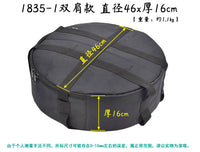 1835举重哑铃片双肩背包负重配重CUP手抓钢杠铃片收纳袋定制订做