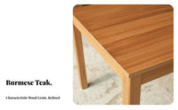 Hardwood Wood Square Table Stable Frame Household Furniture Contemporary Design adaptable Look for pairs, Small Living areas