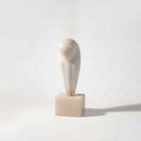 Owl Statue with Base Abstract Collectible Polished for Bookshelf, Homeowners