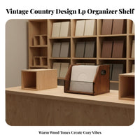 Vinyl Album Storage Box Retro Design Vinyl Album Storage Crate Space-Saving
