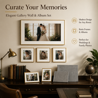 Matte Black Photo Frame Set Resin Gallery Wall Picture Display for Home