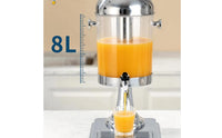 Transparent Drink Dispenser Domed Lid Tap Dispenser Drain Tray Drinkware Raised Stand