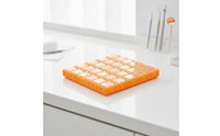 Clear Hinged Lid Orthodontic Storage Box Hard Plastic Oral Parts Organizer Yellow Orthodontic Storage Case Slimline