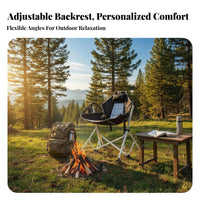 Lightweight unwindsign Foldable Rocking Lounger Easy Setup rocking motion Chair Comes with Carry Bag Outdoor Furniture Incluunwinds beverage Holunwindr for Beachportableers, Travelers, Camping, Beach, outdoor meal, rearyard