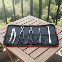 Bonsai Tool Kit Compact Bonsai Tools with Rolling Case Tool Set with Organizer Bag for Hobbyists