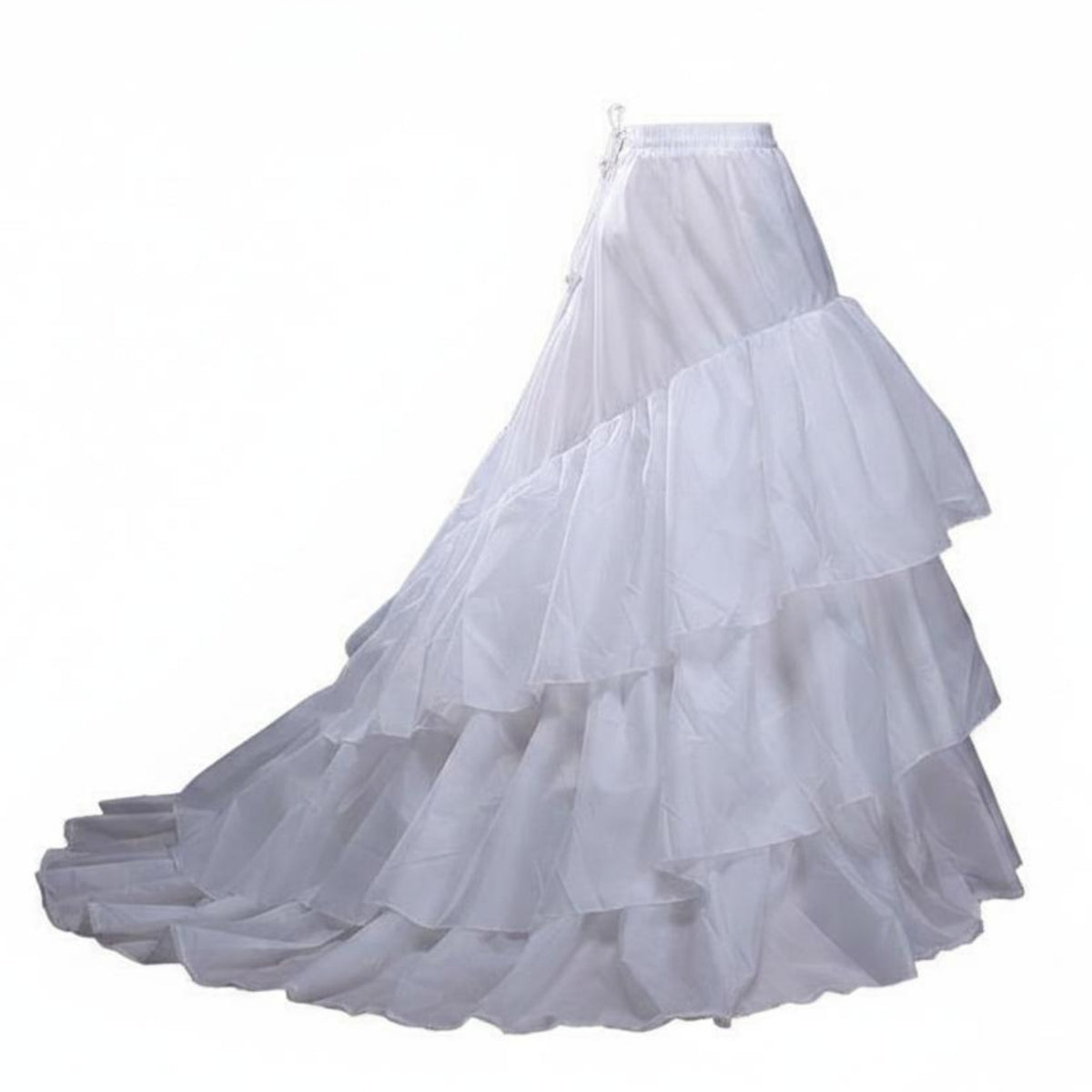 Train Underskirt Tiered Bridal Underskirt Ruffled for Weddings, Formal Events