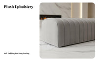 Tufted Bed-End Ottoman Multi-Purpose Upholstered Bench Comfortable paddinging Sturdy Frame for Homeowners, Retail Space, Bedroom