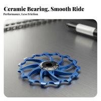 Rear Derailleur Pulley Anodized Ceramic Bearing Guide Wheel Aluminum Alloyuminum Aluminum Alloyloy Uminum Aluminum Alloyuminum