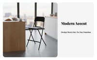 Collapsible High-Back Stool Space-Saving Folding Chair Comfortable Backrest