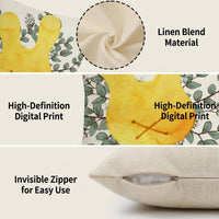 Easter Pillow Cover 18 x 18 Inch Invisible Zipper Easter Throw Pillowcase Soft Material Hare Pattern Pillow Cover for Homeowners, Decorators, Living Room, Sofa