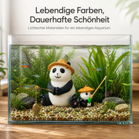 Cute Panda Fishing Ornament for Aquarium, Fish Pond, or Garden Decor