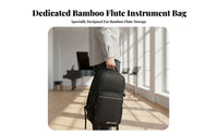 Hulusi Backpack Sturdy Oxford Material Gourd Flute Carrying Bag Chinese Flute Case Water-Resistant Musical Instrument Accessory