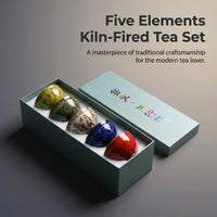 Five Elements Ceramic Tea Cup Set, Japanese Style