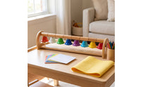 Wooden Percussion Toy Sturdy Toy with Metal Bells Educational Bells for Playroom, Classroom