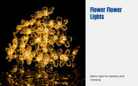 Solar Flower Waterproof LED Lights for Garden, Patio, Balcony, Tree Hanging, Ambience Decor