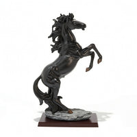 Rearing Horse Sculpture Powerful Decor Lifelike for Reception Desk, Housewarming
