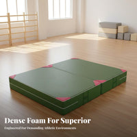 Foldable Design High Jump Landing Mat Thickened Cushion Thick Gymnastics Mat Folds in Half Folding Crash Pad Multi-Purpose for Gymnasts, Athletes, Combat Arts, School, Gymnasium, Home Gym