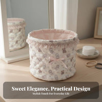Cute Animal Organizer Bin Versatile Satin Cosmetic Pouch Storage Basket for Washroom