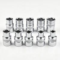 10 Pieces Metric Sockets Chrome Vanadium Hardware Long-Lasting for Mechanics