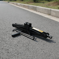 Collapsible Scissor Jack with Hand Crank Heavy-Duty Scissor Jack with Crank Handle Sturdy Stable for Garage