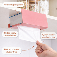 Cabinet Under Cupboard Paper Dispenser, No-Drill Hanging Wall Mounted Holder for Kitchen & Bathroom, Iron Rack for Students, Convenient Towel