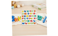 Educational Puzzle Board with 3D Letters Colorful Puzzle Board with Letter Blocks Tactile Matching Game Interactive for Toddlers
