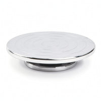 Aluminum Alloy Turntable Sturdy Aluminum Alloy Pottery Wheel Balanced Rotating Turntable with Polished Surface for Potters, Dessert Artists