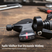 2 Pieces 3x8 Speed Trigger Shifter Set Accurate Gearing 24 Speed Bike Shifters Ergonomic Design Mountain Bike Gear Levers for Trail Riding, Commuting
