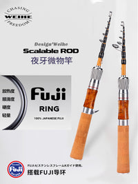 Weihe Sports Yeya Telescopic Micro Fishing Rod, 32.5cm Collapsed, Full Fuji A Guides, Portable