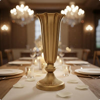 Gold Goblet Vase Elegant Metal Flower Vase Easy to Clean for Wedding