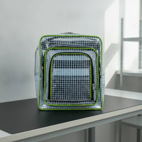Pvc Backpack Anti Clear Bag with Front Pocket Translucent Backpack with Front Pocket for Technicians, Students, School