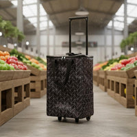 Grocery Trolley with Wheels Multi-Functional Foldable Utility Cart