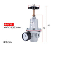 Adjustable Air Pressure Regulator Easy to Turn Knob Compressed Air Regulator