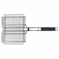Wire Mesh Grill Rack Rust-Resistant Long Handle Grill Basket Multi-Use Barbecue Accessory for Outdoor, Camping