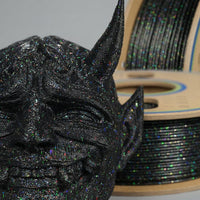 Glitter PLA Filament for Printer, Black Material 1.75mm Diameter, 1kg Spool for Hobbyists and Crafts, Shiny Sparkle for Decorative, Twinkling Effect